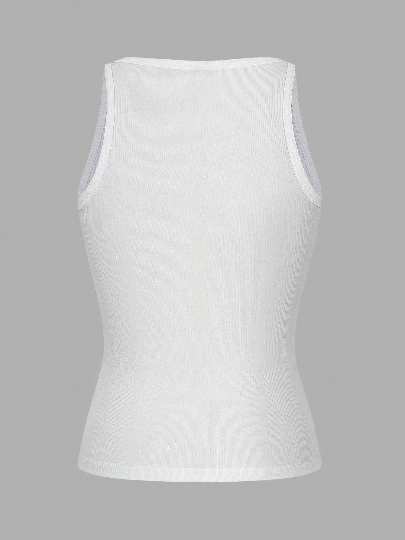 Casual Versatile Solid Color Knit Sports Tank Top