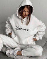 Balance Fleece Tracksuit with Oversized Hoodie and Loose Pants